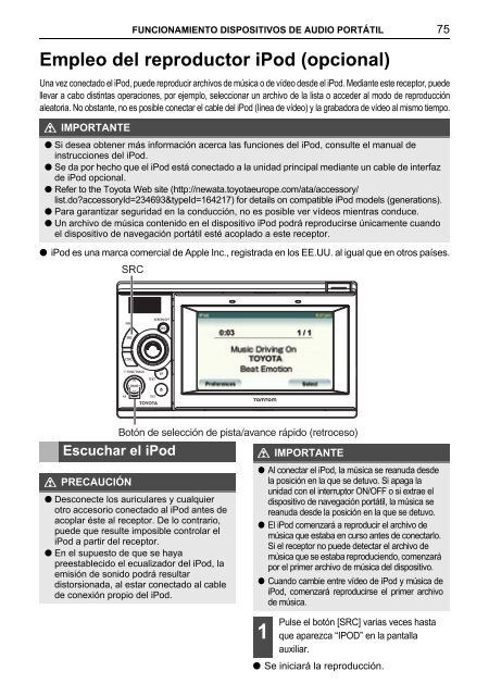 Toyota TNS410 - PZ420-E0333-ES - TNS410 - mode d'emploi