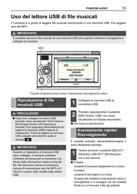 Toyota TNS410 - PZ420-E0333-IT - TNS410 - mode d'emploi