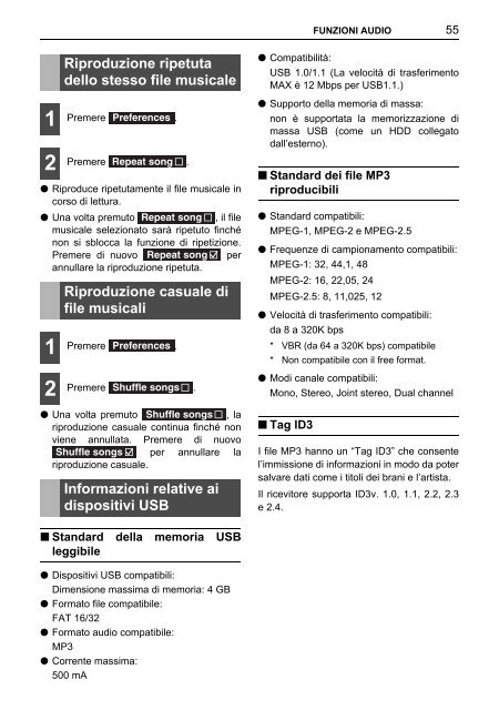 Toyota TNS410 - PZ420-E0333-IT - TNS410 - mode d'emploi