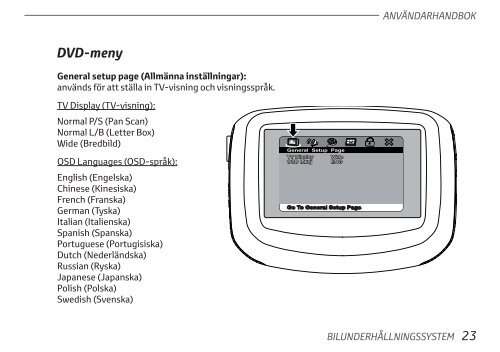 Toyota Rear Entertainment System - PZ462-00207-00 - Rear Entertainment System - Swedish - mode d'emploi