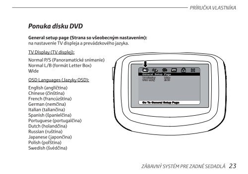 Toyota Rear Entertainment System - PZ462-00207-00 - Rear Entertainment System - Slovak - mode d'emploi