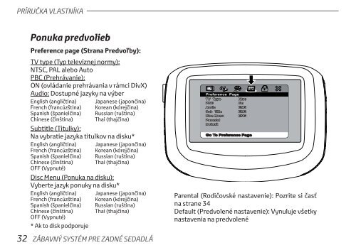 Toyota Rear Entertainment System - PZ462-00207-00 - Rear Entertainment System - Slovak - mode d'emploi