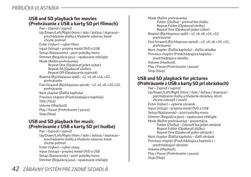 Toyota Rear Entertainment System - PZ462-00207-00 - Rear Entertainment System - Slovak - mode d'emploi