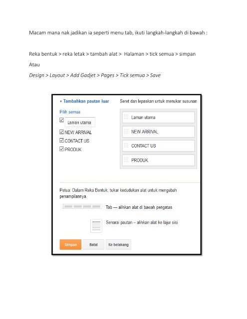 LANGKAH DEMI LANGKAH BINA BLOG PERNIAGAAN