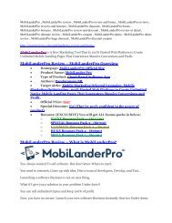 MobiLanderPro review-SECRETS of MobiLanderPro and $16800 BONUS