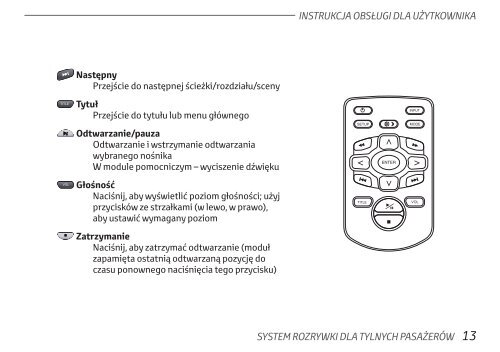 Toyota Rear Entertainment System - PZ462-00207-00 - Rear Entertainment System - Polish - mode d'emploi