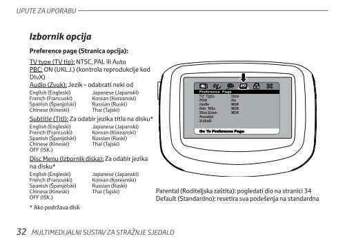 Toyota Rear Entertainment System - PZ462-00207-00 - Rear Entertainment System - Croatian - mode d'emploi