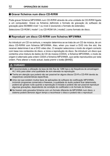 Toyota TNS410 - PZ420-E0333-PT - TNS410 - mode d'emploi