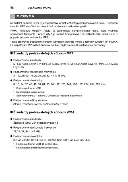 Toyota TNS410 - PZ420-E0333-SK - TNS410 - mode d'emploi