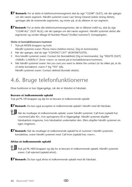Toyota Bluetooth SWC English Danish Finnish Norwegian Swedish - PZ420-00296-NE - Bluetooth SWC English Danish Finnish Norwegian Swedish - mode d'emploi
