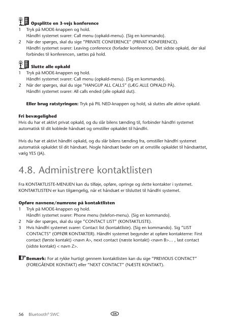 Toyota Bluetooth SWC English Danish Finnish Norwegian Swedish - PZ420-00296-NE - Bluetooth SWC English Danish Finnish Norwegian Swedish - mode d'emploi