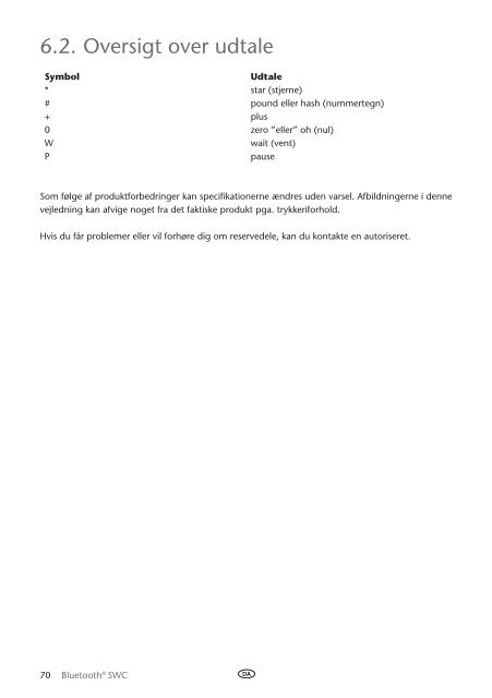 Toyota Bluetooth SWC English Danish Finnish Norwegian Swedish - PZ420-00296-NE - Bluetooth SWC English Danish Finnish Norwegian Swedish - mode d'emploi