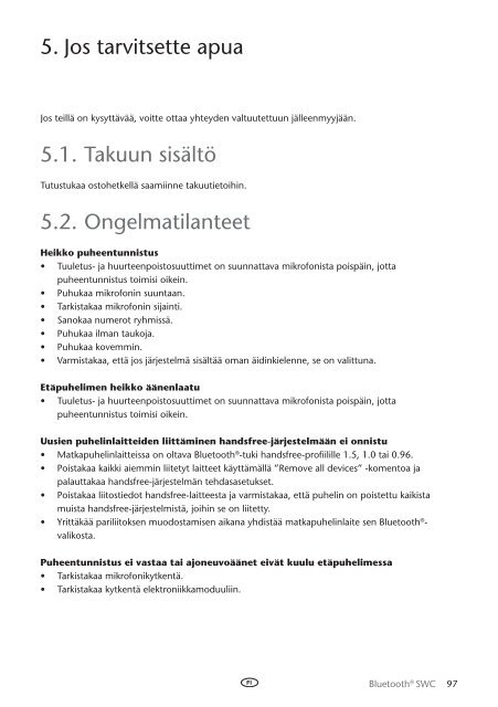 Toyota Bluetooth SWC English Danish Finnish Norwegian Swedish - PZ420-00296-NE - Bluetooth SWC English Danish Finnish Norwegian Swedish - mode d'emploi