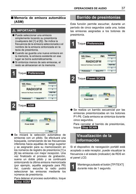 Toyota TNS410 - PZ420-E0333-ES - TNS410 - mode d'emploi