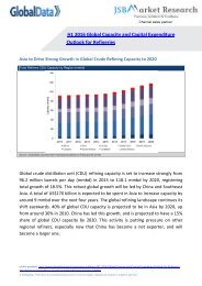 H1 2016 Global Capacity and Capital Expenditure Outlook for Refineries