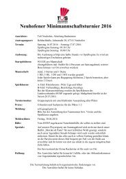 Ausschreibung Neuhofener Minimannschaftsturnier 2016 