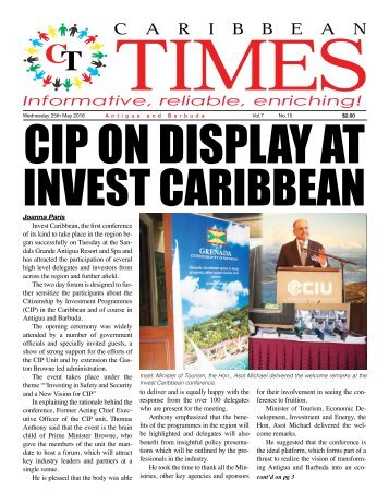 Caribbean Times 15th Issue - Wednesday 25th May 2016