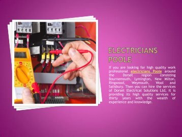 Electricians Poole - Dorset Electrical Solutions