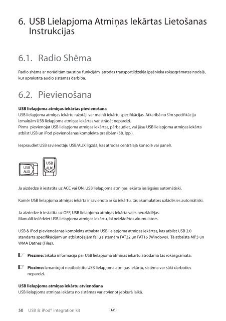 Toyota USB &amp;amp; iPod interface kit - PZ473-00266-00 - USB &amp; iPod interface kit (Russian, Latvian, Lithuanian, Estonian) - mode d'emploi