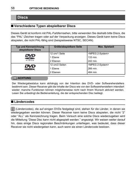 Toyota TNS410 - PZ420-E0333-DE - TNS410 - mode d'emploi