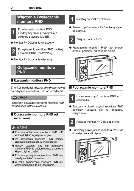 Toyota TNS410 - PZ420-E0333-PL - TNS410 - mode d'emploi