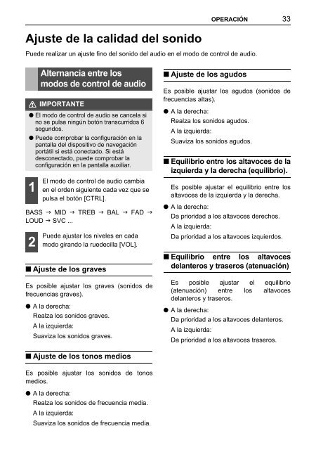 Toyota TNS410 - PZ420-E0333-ES - TNS410 - mode d'emploi