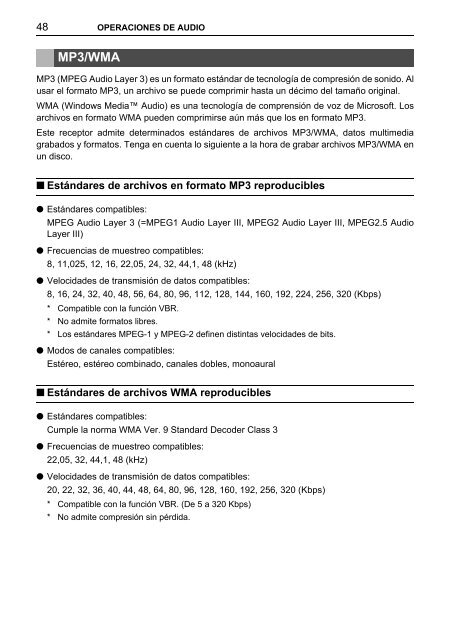 Toyota TNS410 - PZ420-E0333-ES - TNS410 - mode d'emploi