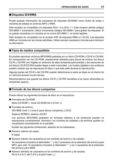 Toyota TNS410 - PZ420-E0333-ES - TNS410 - mode d'emploi