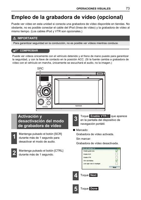 Toyota TNS410 - PZ420-E0333-ES - TNS410 - mode d'emploi