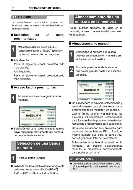 Toyota TNS410 - PZ420-E0333-ES - TNS410 - mode d'emploi