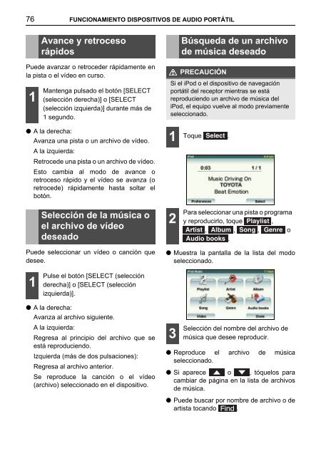 Toyota TNS410 - PZ420-E0333-ES - TNS410 - mode d'emploi