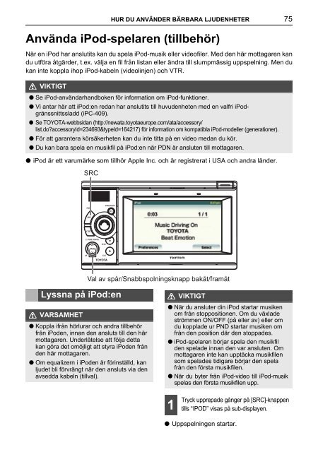 Toyota TNS410 - PZ420-E0333-SV - TNS410 - mode d'emploi