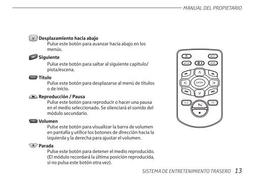 Toyota Rear Entertainment System - PZ462-00207-00 - Rear Entertainment System - Spanish - mode d'emploi