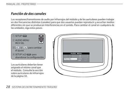 Toyota Rear Entertainment System - PZ462-00207-00 - Rear Entertainment System - Spanish - mode d'emploi