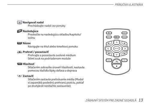 Toyota Rear Entertainment System - PZ462-00207-00 - Rear Entertainment System - Slovak - mode d'emploi