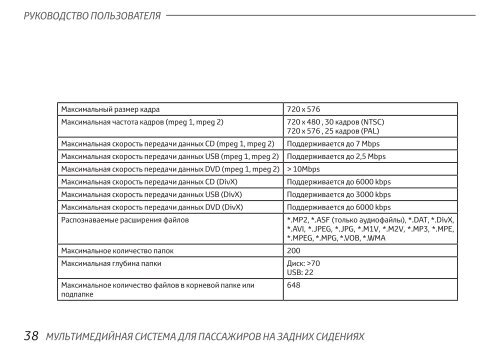 Toyota Rear Entertainment System - PZ462-00207-00 - Rear Entertainment System - Russian - mode d'emploi