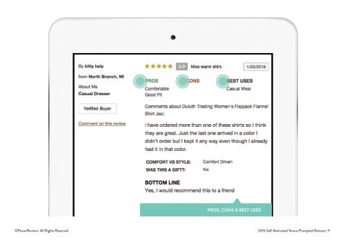 Self Motivated Versus Prompted Reviews