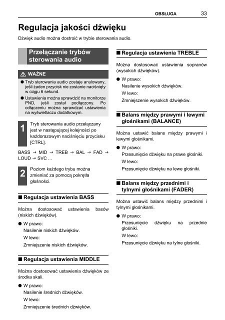 Toyota TNS410 - PZ420-E0333-PL - TNS410 - mode d'emploi