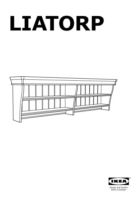 Ikea LIATORP Elemento Di Collegamento - 60116597 - Istruzioni di montaggio