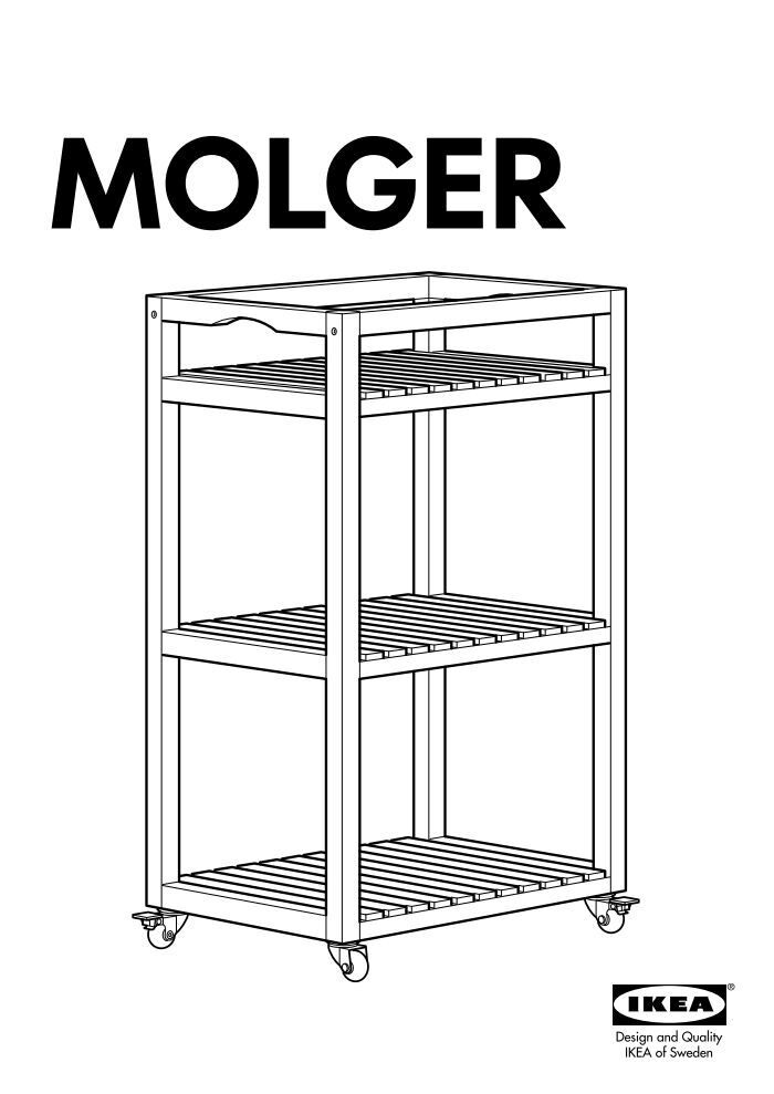 Ikea MOLGER Carrello - 40241408 - Istruzioni di montaggio