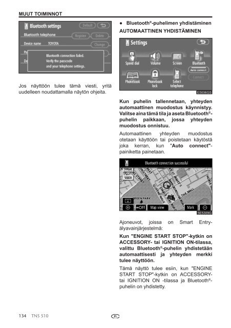 Toyota TNS510 - PZ445-00333-FI - TNS510 (Finnish) - mode d'emploi