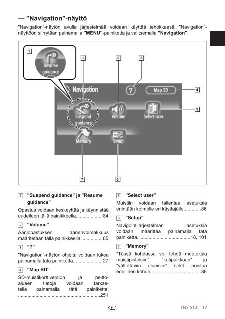 Toyota TNS510 - PZ445-00333-FI - TNS510 (Finnish) - mode d'emploi