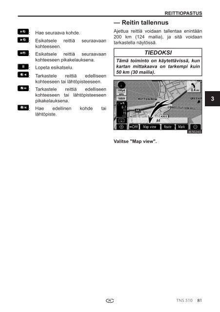 Toyota TNS510 - PZ445-00333-FI - TNS510 (Finnish) - mode d'emploi