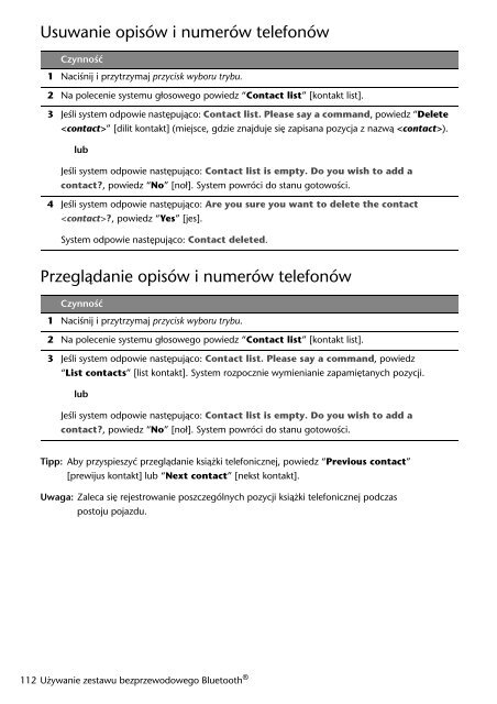 Toyota Bluetooth SWC English Czech Hungarian Polish - PZ420-00291-EE - Bluetooth SWC English Czech Hungarian Polish - mode d'emploi