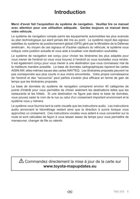 Toyota Tns510 Pz445 00333 Fr Tns510 French Mode D Emploi