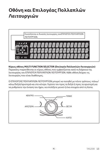 Toyota TAS200 - PZ420-00212-EL - TAS200 (Greek) - mode d'emploi