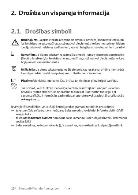 Toyota Bluetooth hands - PZ420-I0290-BE - Bluetooth hands-free system (English Russian Lithuanian Latvian Estonian) - mode d'emploi