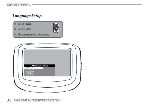 Toyota Rear Entertainment System - Pz462-00207-00 - Rear Entertainment System - English - mode d'emploi