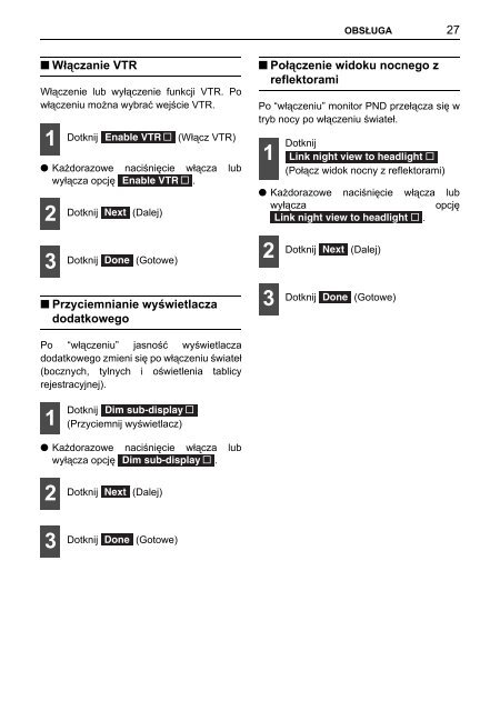 Toyota TNS410 - PZ420-E0333-PL - TNS410 - mode d'emploi