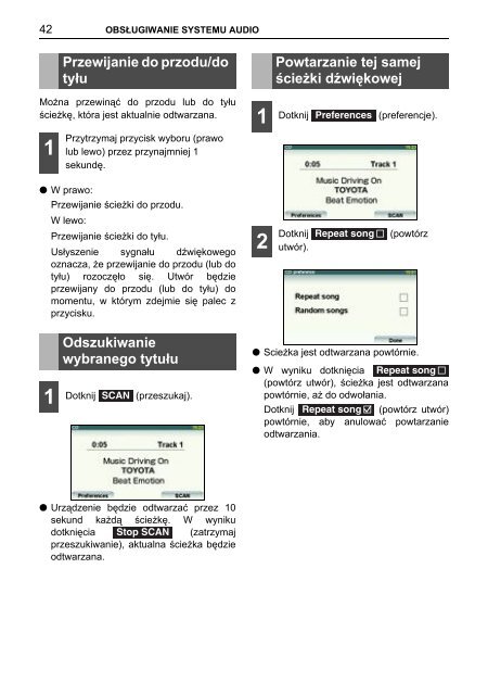 Toyota TNS410 - PZ420-E0333-PL - TNS410 - mode d'emploi